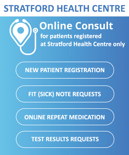 Stratford Health Centre Online Consult click here to access